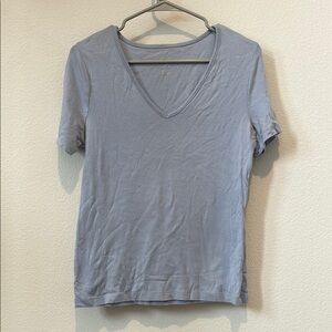 Women's V-Neck Gray Top